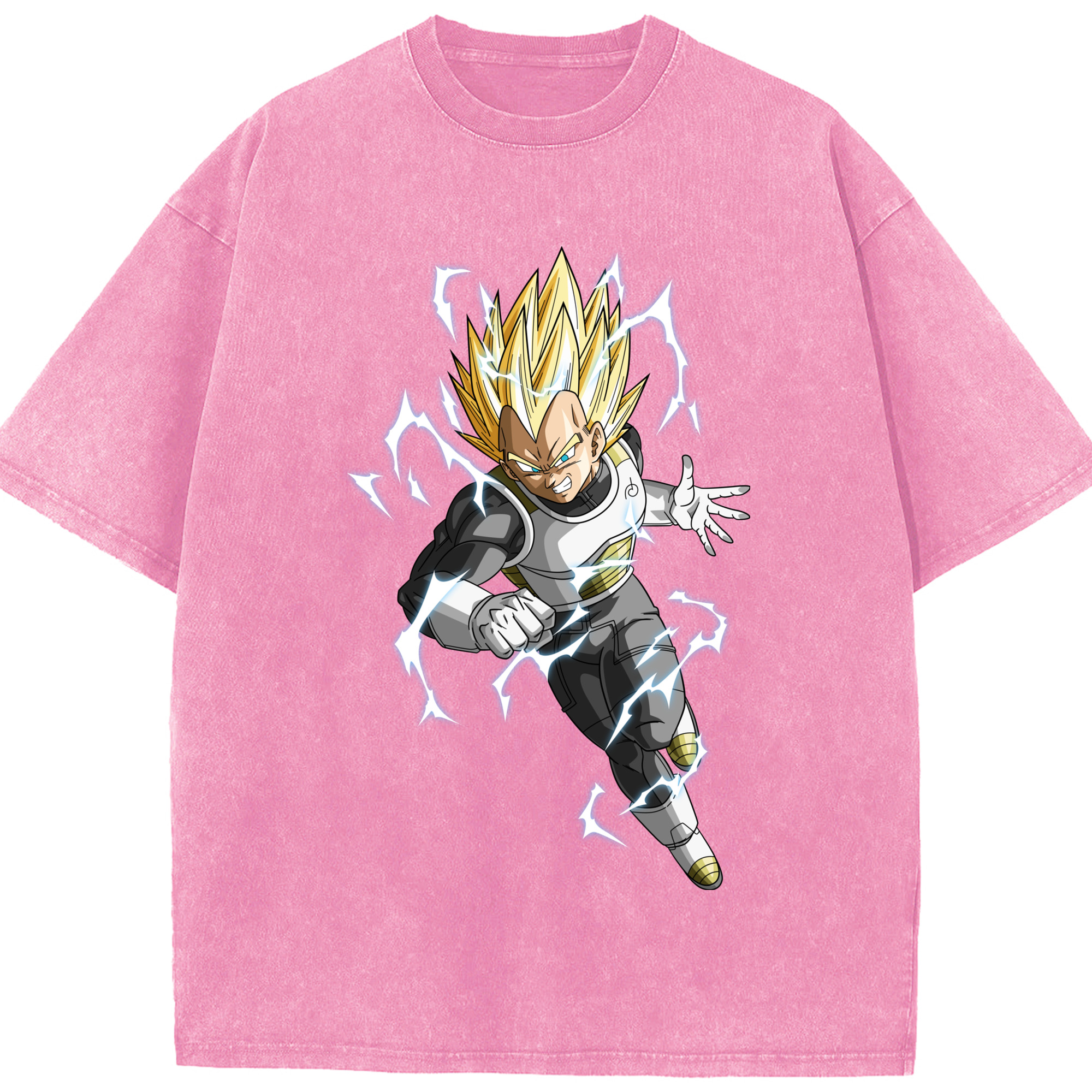 （画像用） ドラゴンボール ベジータ四世（Bejīta Yonsei）DRAGON BALL Vegeta IV 綿100% ヴィンテージ風 半袖Tシャツ（フロントプリント）